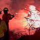 Tres dotaciones de Bomberos trabajan en incendio en reserva Monte Seguín