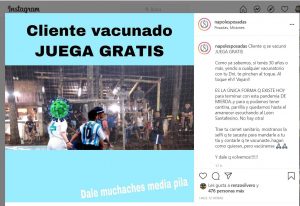 “Cliente que se vacunó juega gratis”, la propuesta de Nápoles fútbol 7