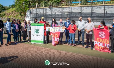 Yacyretá promueve mural a favor de la lucha contra la poliomielitis