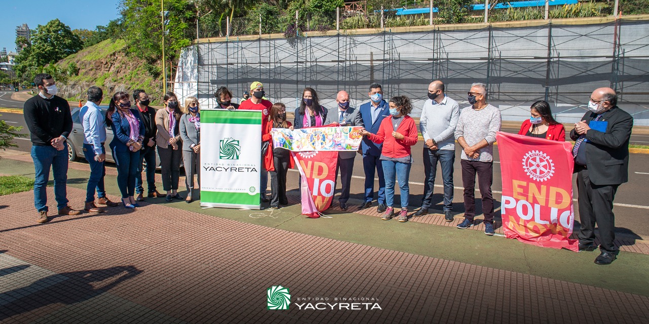 Yacyretá promueve mural a favor de la lucha contra la poliomielitis