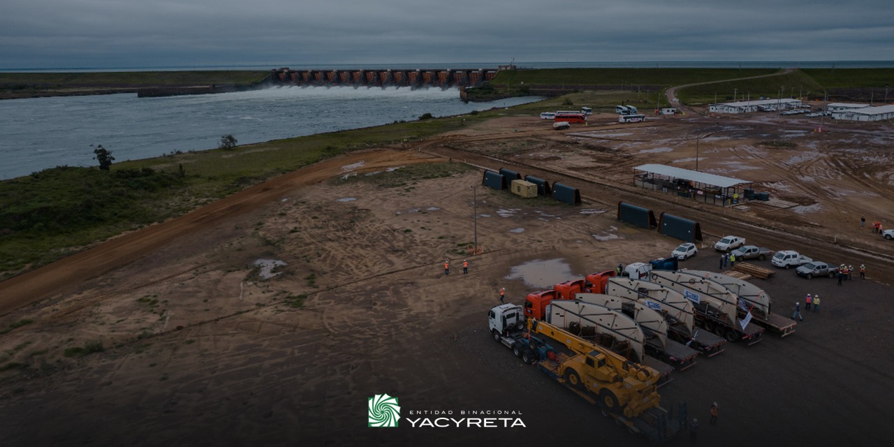 Llegan a la zona de obras de Añá Cuá los primeros componentes electromecánicos