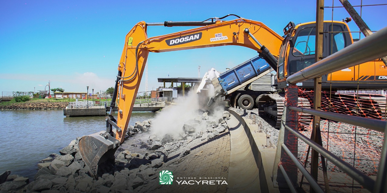 Se iniciaron las obras del pedraplén en la avenida Costanera Etapa IV