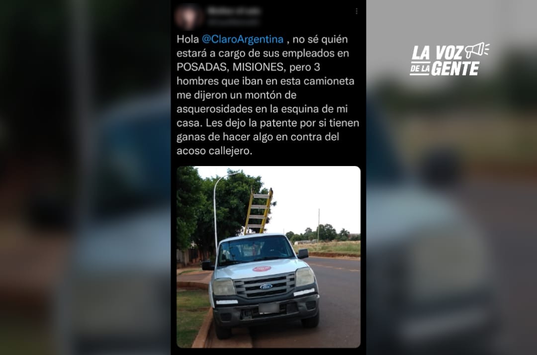 Posadeña denunció a tres empleados de Claro por acoso callejero