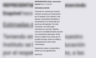 Colegio de Eldorado pide a mamás faldas hasta las rodillas al buscar a los niños