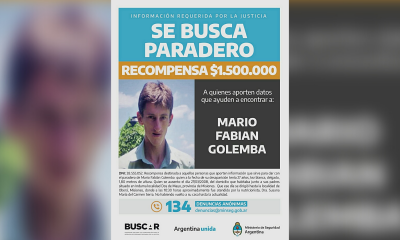 Nación ofrece $1.500.000 por información sobre Mario Golemba