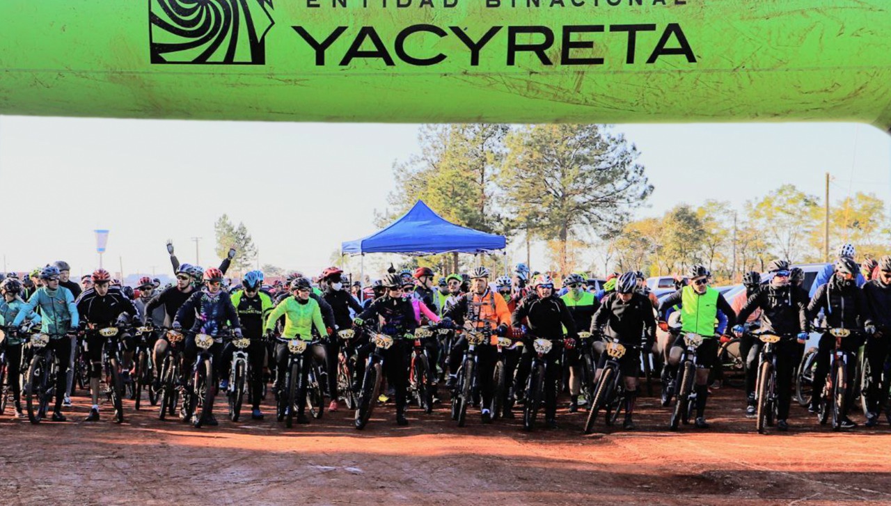 Yacyretá acompañó al cicloturismo de San Pedro