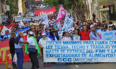 Masiva movilización de organizaciones y gremios en repudio de persecución judicial contra movimientos populares