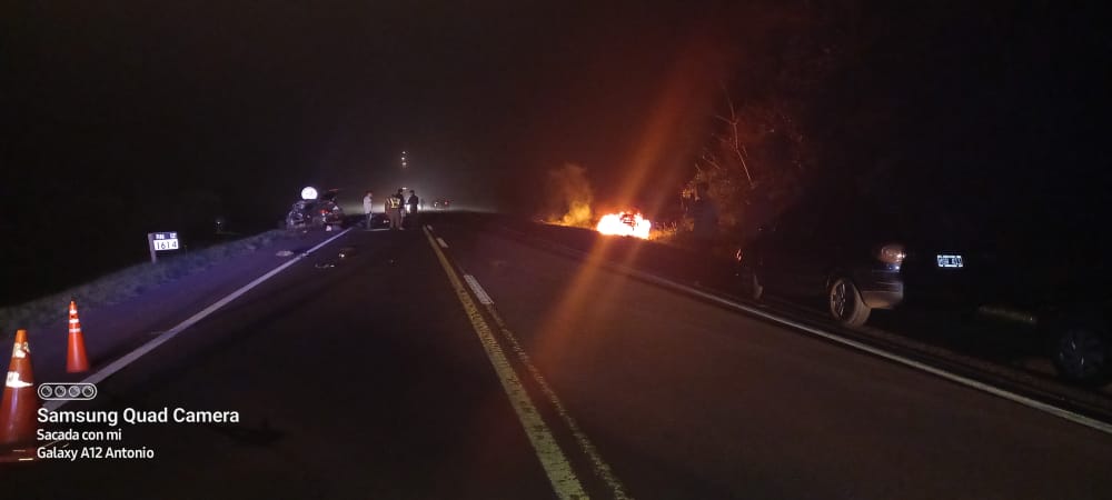 Cinco fallecidos en choque frontal sobre ruta 12 en Puerto Libertad