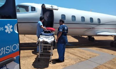 Se accidentó en moto en Brasil y lo trasladaron a Misiones en vuelo sanitario