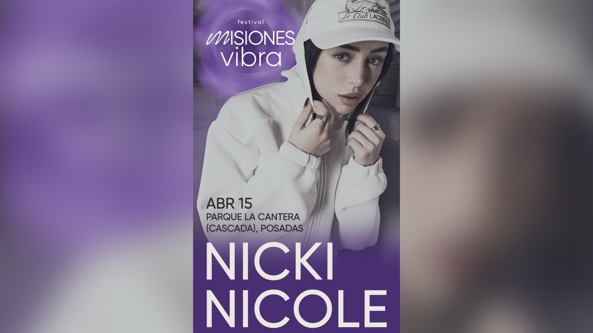 La cantante Nicki Nicole se presentará gratis en Posadas el 15 de abril