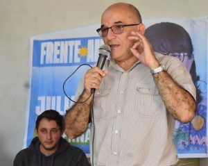 Candidatos del Frente Amplio en un encuentro con trabajadores de Cooperativa Agropecuaria de San Pedro