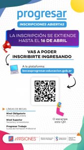 Hasta el 16 de abril están abiertas las inscripciones para el Progresar