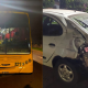 Colectivo chocó un auto estacionado en Villa Cabello: "Lo arrastró 10 metros"
