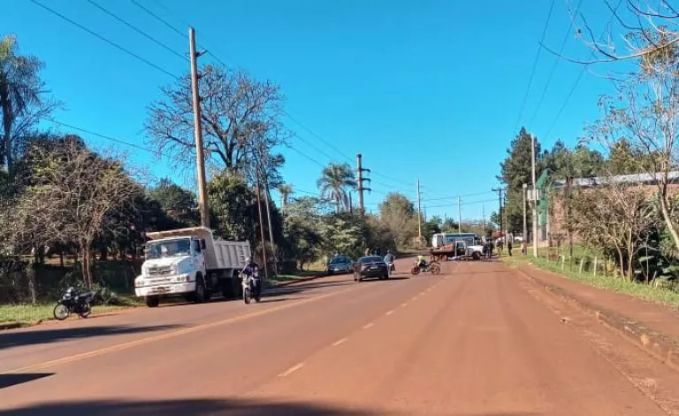 accidente escapó a pie