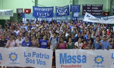 Mado: Plenario de la Lealtad de TTT y Movimiento Evita llamó a votar a Massa