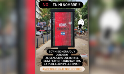Carteles de publicidad en Posadas anuncian: “Misiones está con Israel”
