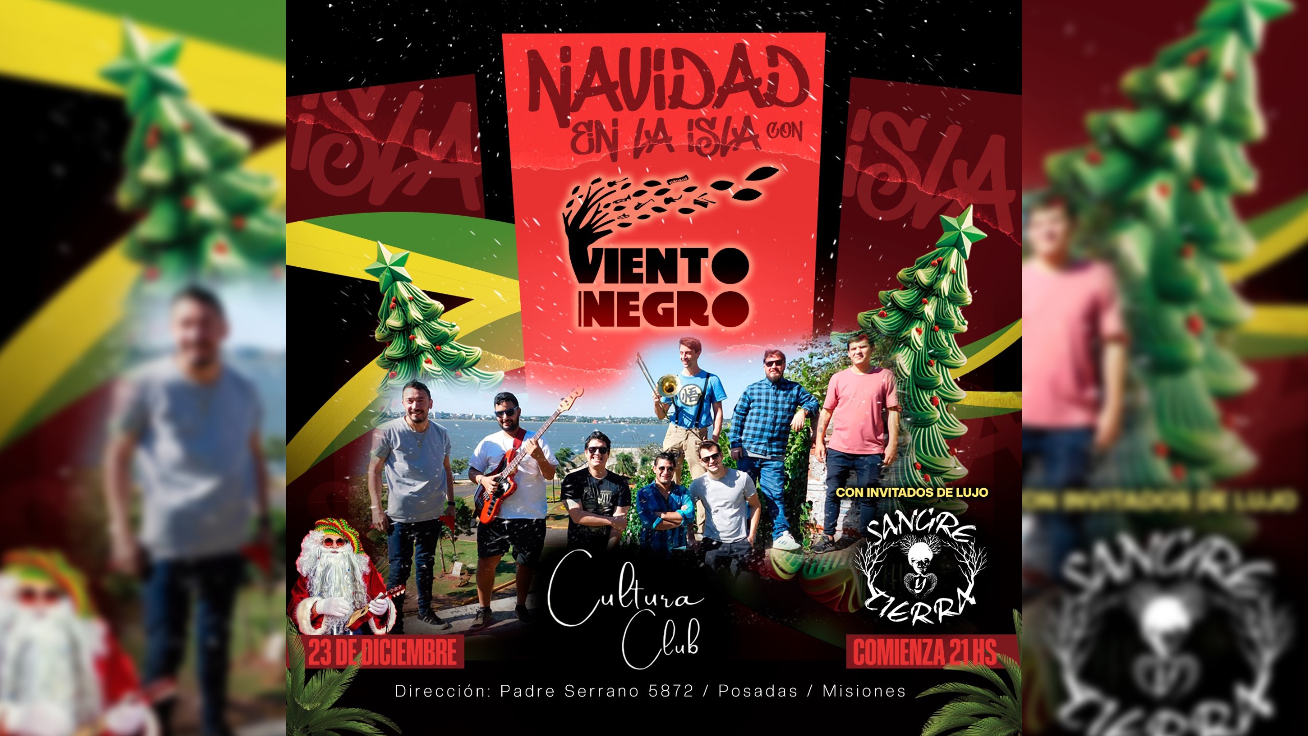 Viento Negro y una “Navidad jamaiquina” el 23 de diciembre en Cultura Club