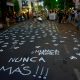 Repintaron cientos de pañuelos blancos frente a edificio militar en Posadas