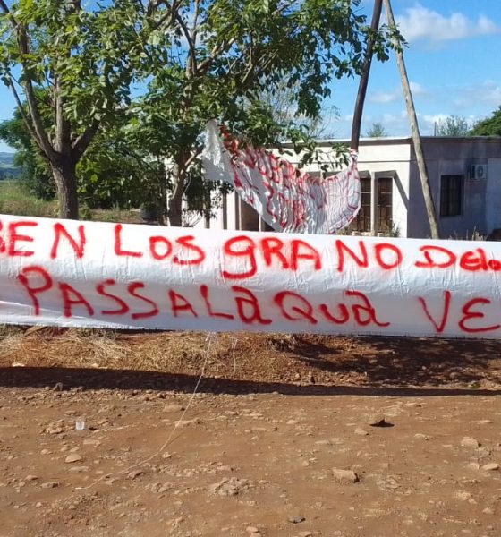 Colonos se movilizan en contra de subasta de soja incautada en El Soberbio