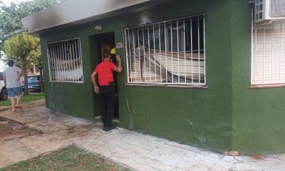 posadas incendio policía