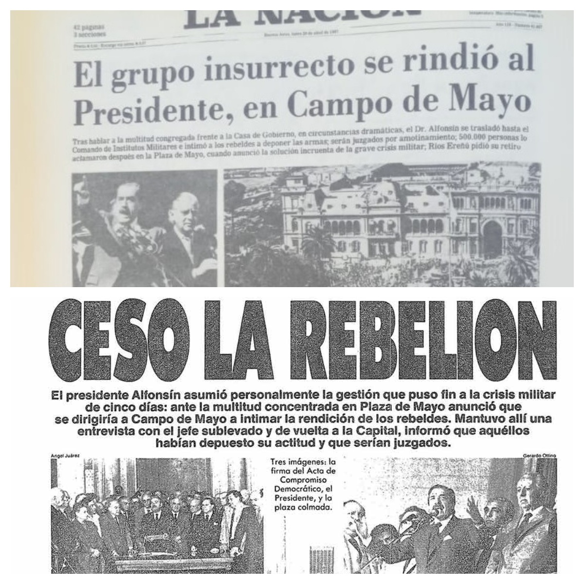 A 38 años de la Pascua alfonsinista: “La casa está en orden” 18 A 38 años de la Pascua alfonsinista: “La casa está en orden” imagen-17