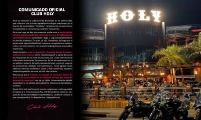 Descargo de Holy tras denuncia de golpiza: “No se produjo dentro del local”