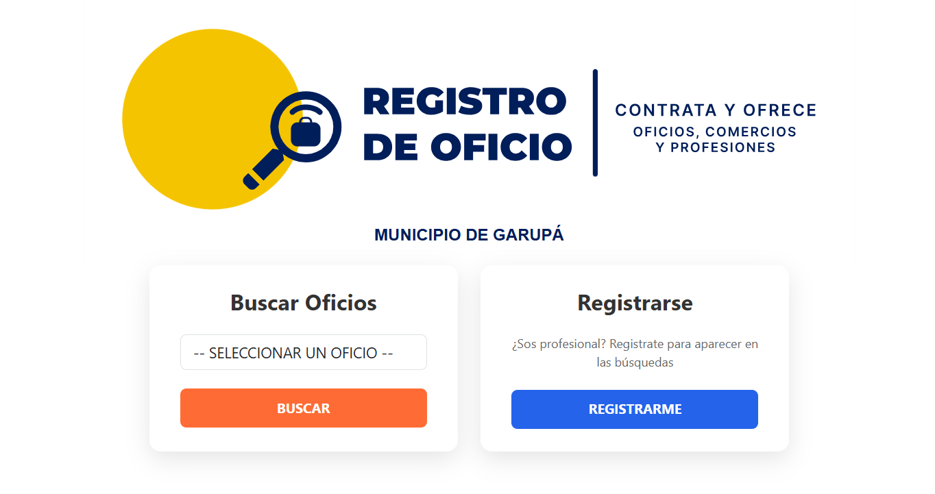 registro de oficios garupá