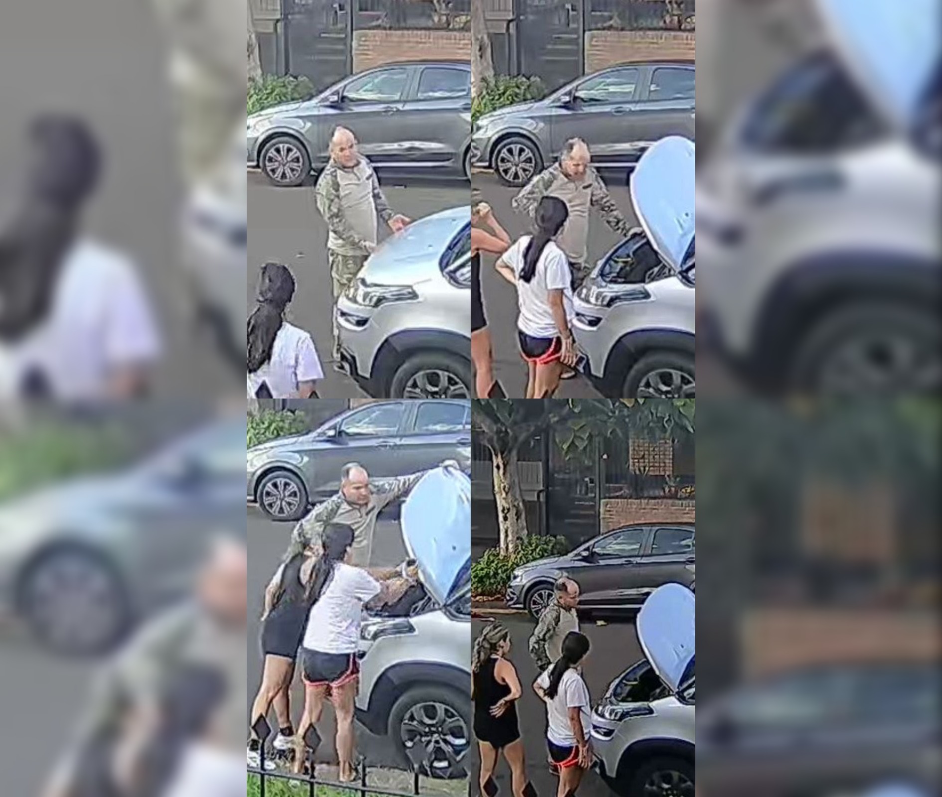 vestido del ejército robo auto