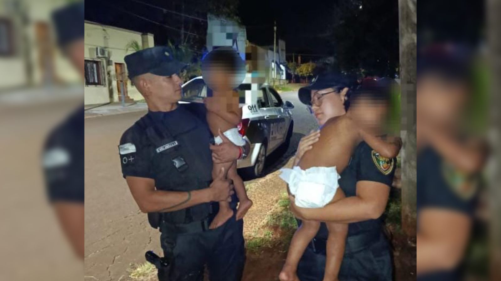 Policías resguardaron a dos bebés que estaban solos en una casa de Apóstoles