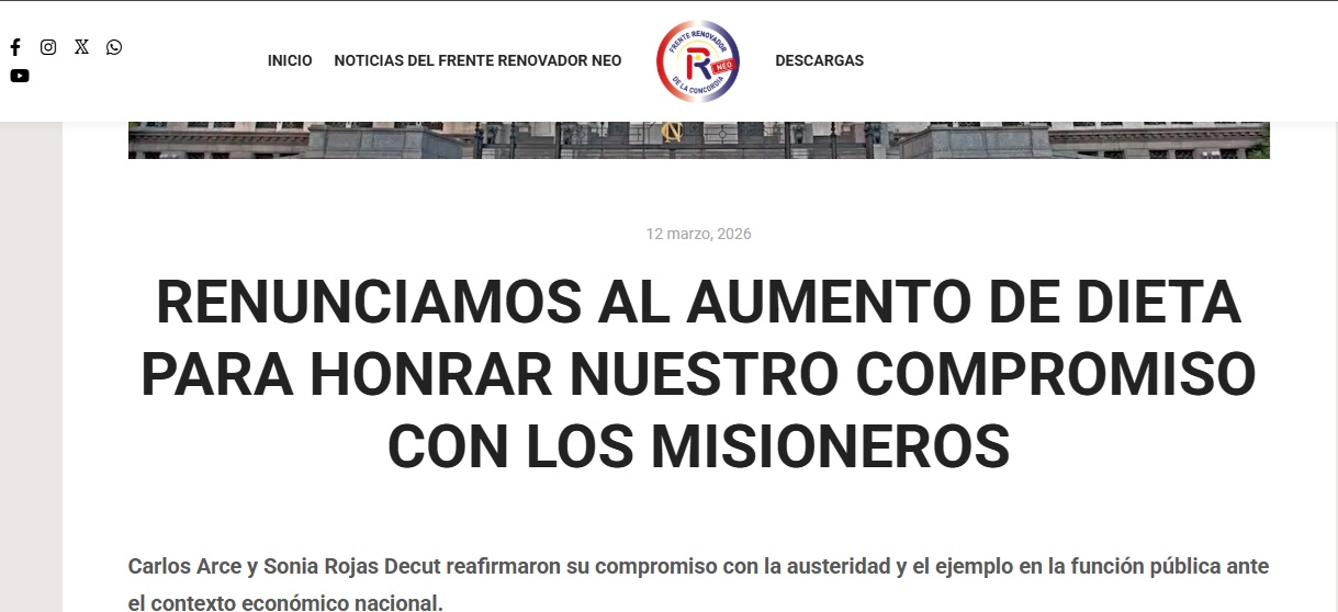 Arce y Rojas Decut renunciaron al aumento de sueldo en el Senado imagen-8