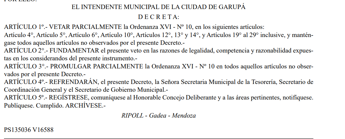 Intendente de Garupá vetó obligación a SAMSA de instalar bloqueadores de aire imagen-9