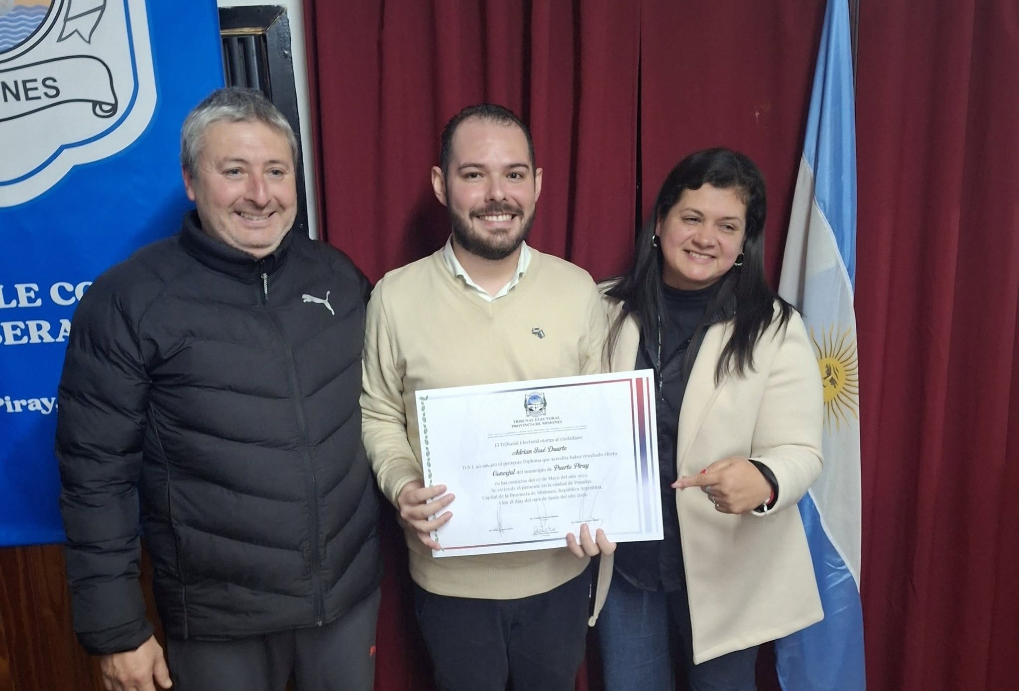 Piray: Adrián Duarte asumió como concejal tras el fallecimiento de Smith