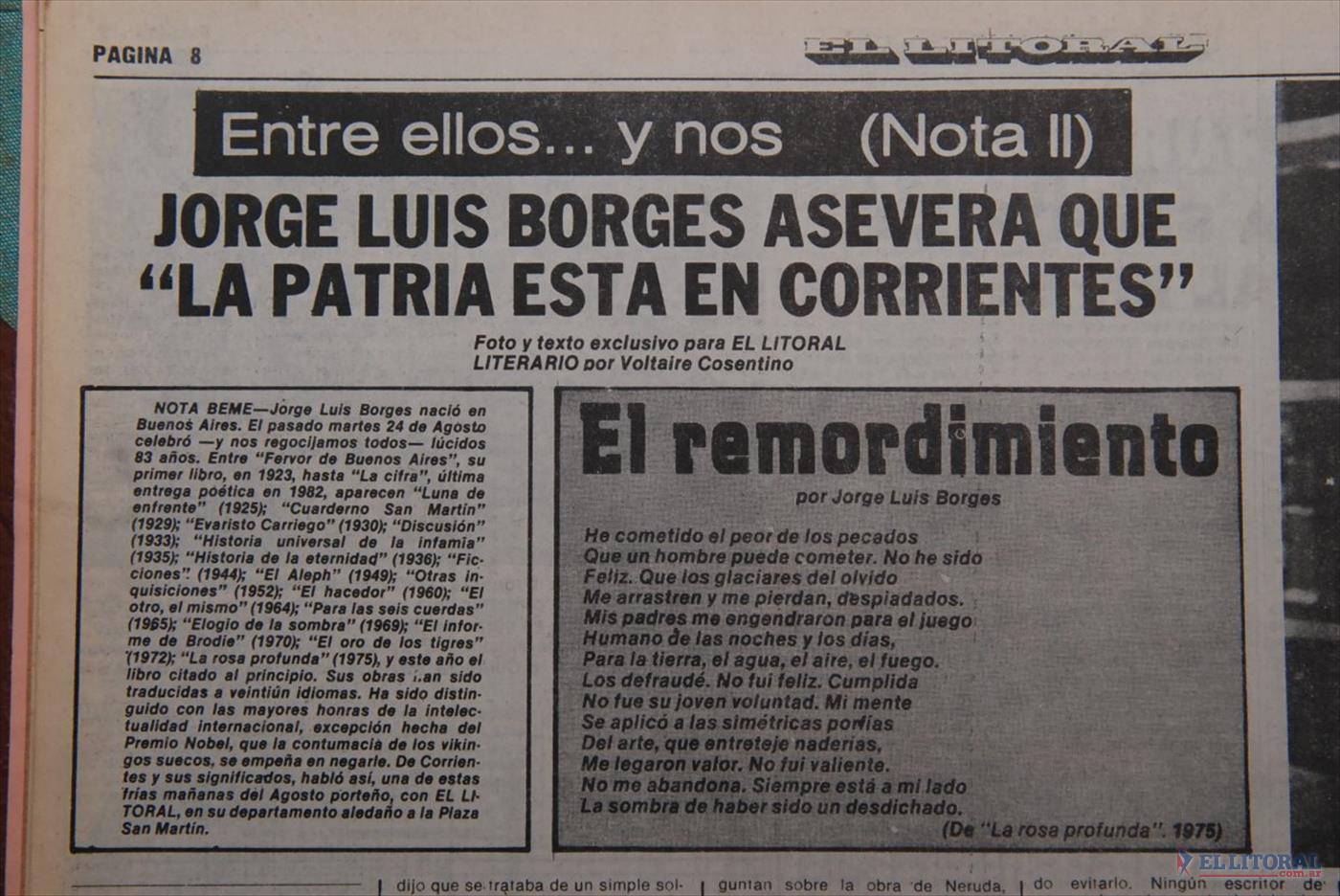 Borges, a 40 años de su muerte: la vista a Posadas y su ascendencia guaraní imagen-15