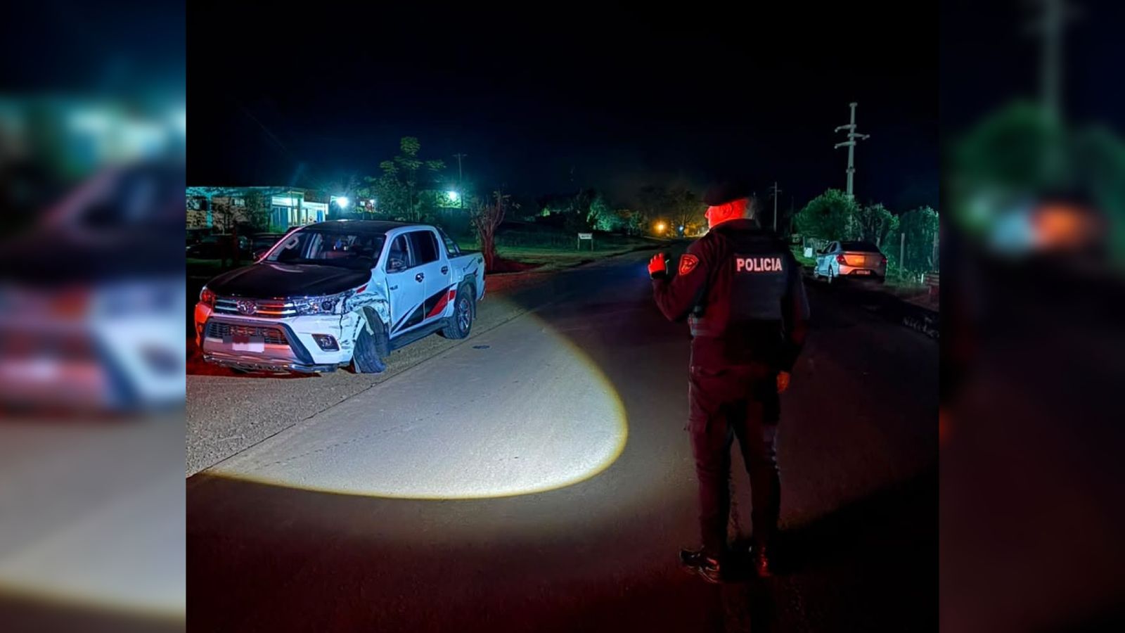 Chocó contra el auto de una familia y se dió a la fuga en El Soberbio