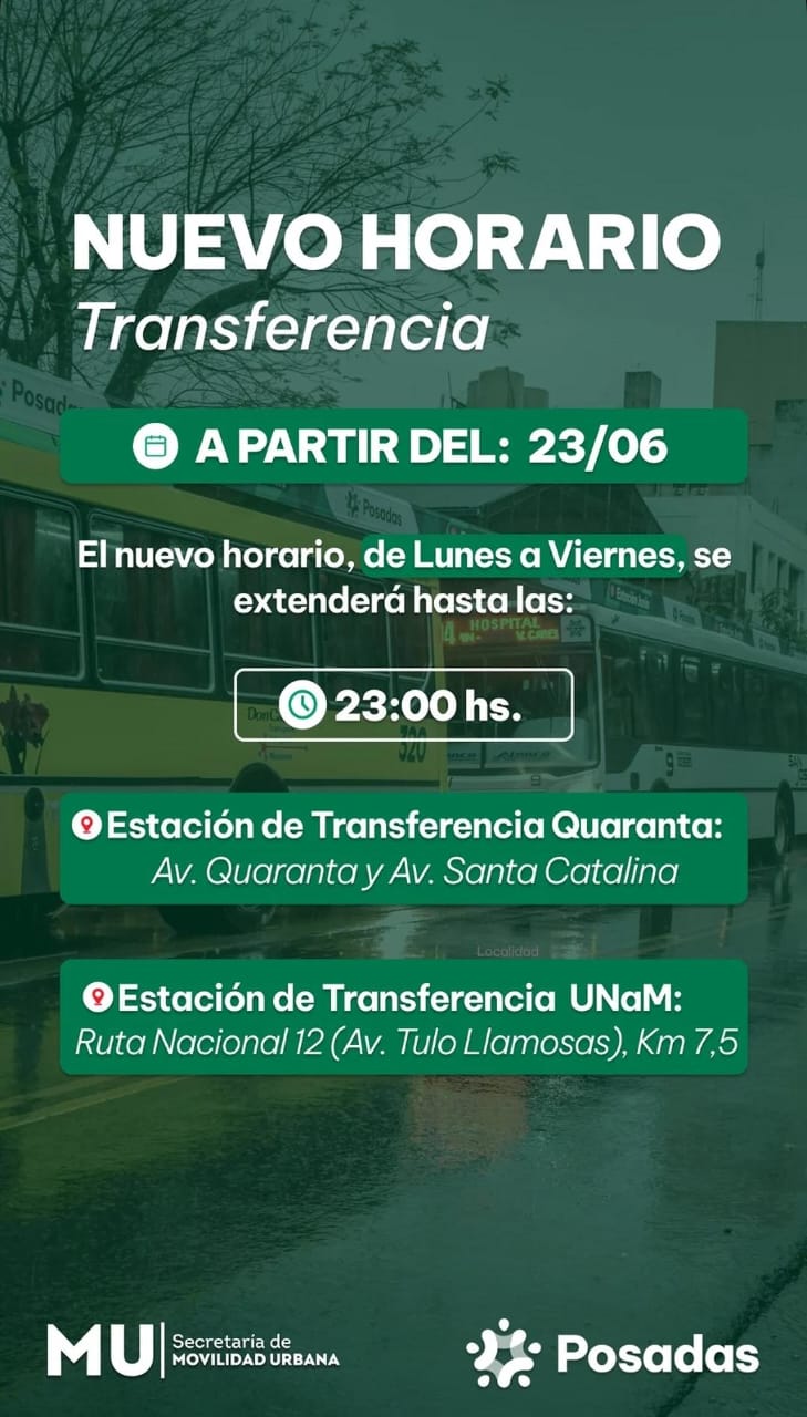 Se extiende el horario de transferencias Quaranta y Unam hasta las 23 imagen-10