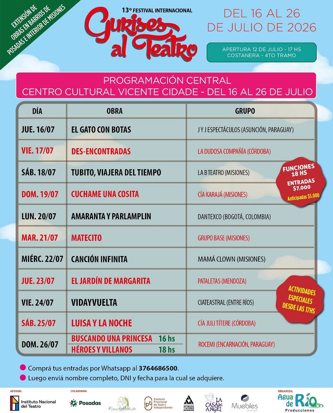 Vuelve Gurises al Teatro con elencos de Argentina, Paraguay y Colombia 13 Vuelve Gurises al Teatro con elencos de Argentina, Paraguay y Colombia imagen-12