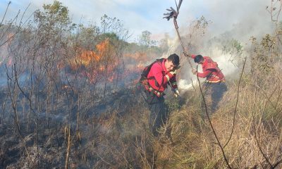 Fuego en Campo San Juan sigue activo: afectó 25 hectáreas de maleza y monte