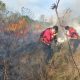 Fuego en Campo San Juan sigue activo: afectó 25 hectáreas de maleza y monte